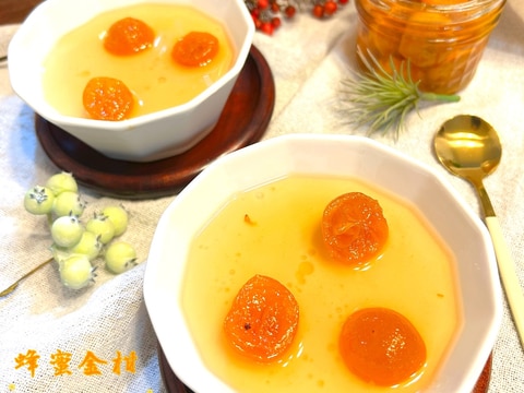☆★金柑蜂蜜漬♪杏仁豆腐★☆